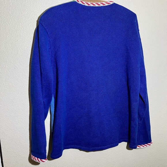 Ugly Christmas Sweater Size M Cardigan Crystal Kobe Preowned Appliqués Sequins - Picture 6 of 7